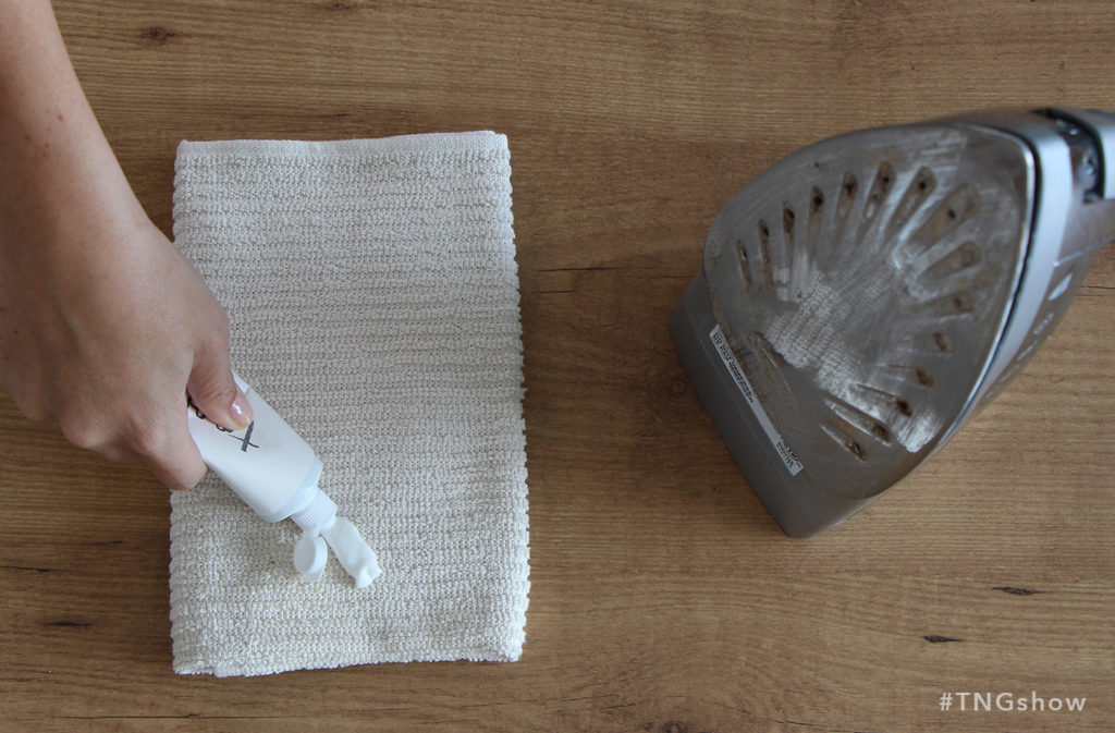 Toothpaste method for cleaning an iron from The Normal Girl Show